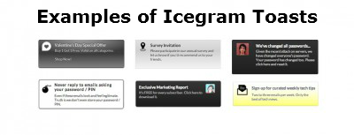 Icegram reviews should include examples of Toasts